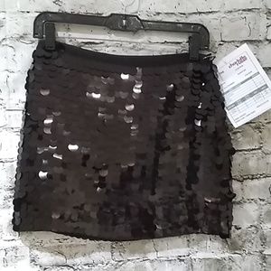 Shingle sequined mini skirt